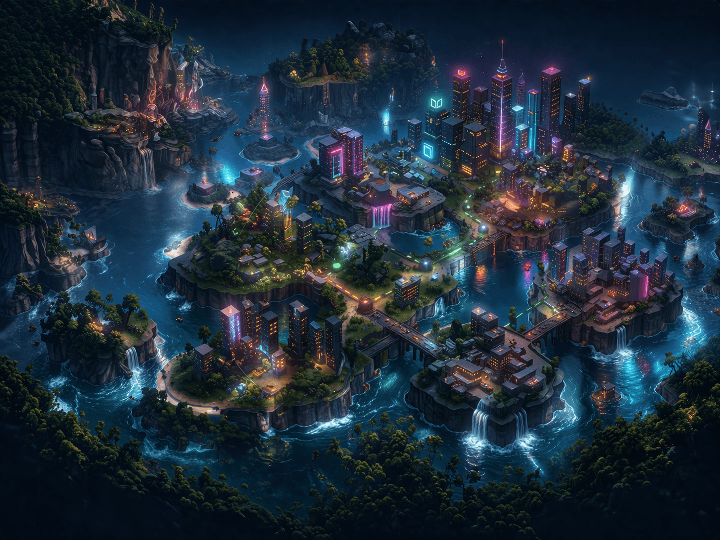 Mapa ilustrado do portfolio